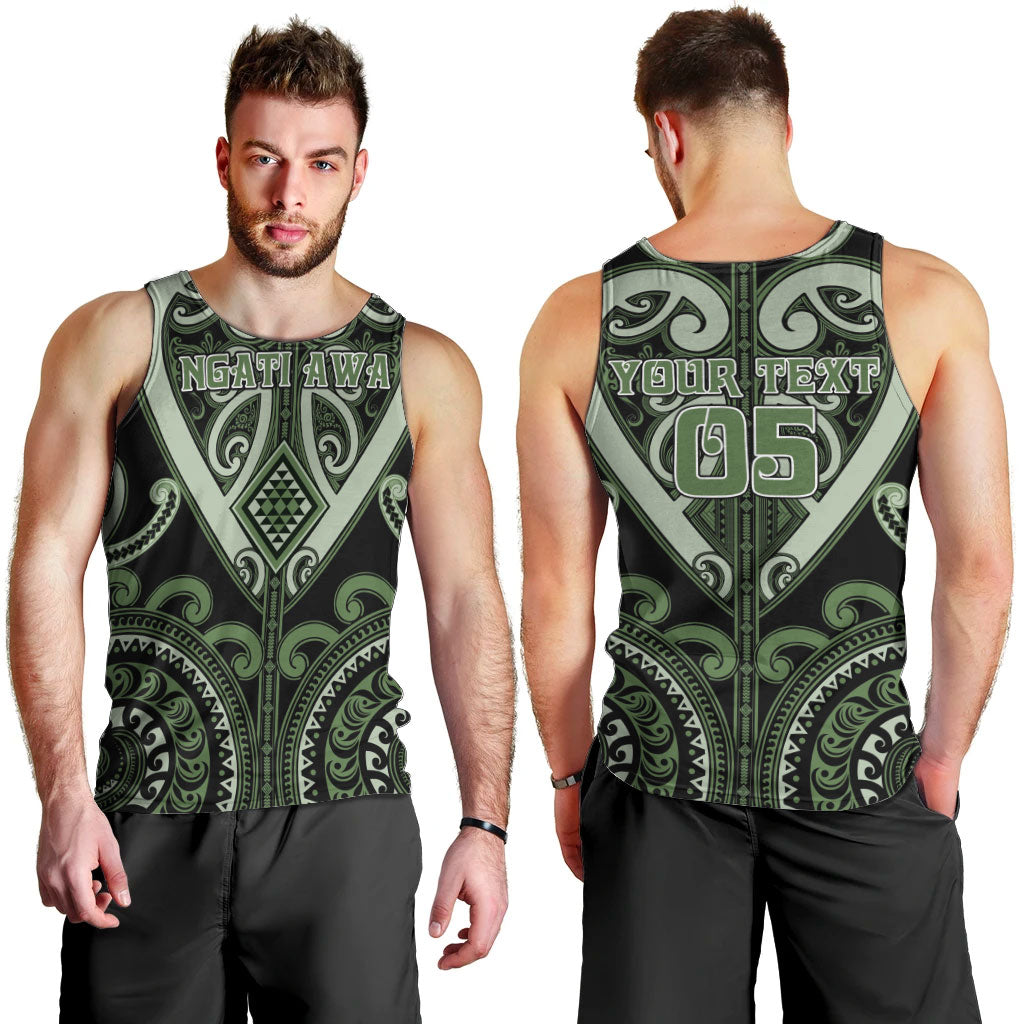 Custom Aotearoa Ngati Awa Men Tank Top Maori Tribal Pattern LT05 - Polynesian Pride