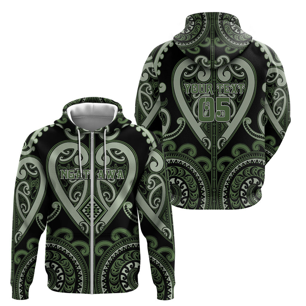 Custom Aotearoa Ngati Awa Zip Hoodie Maori Tribal Pattern LT05 - Polynesian Pride