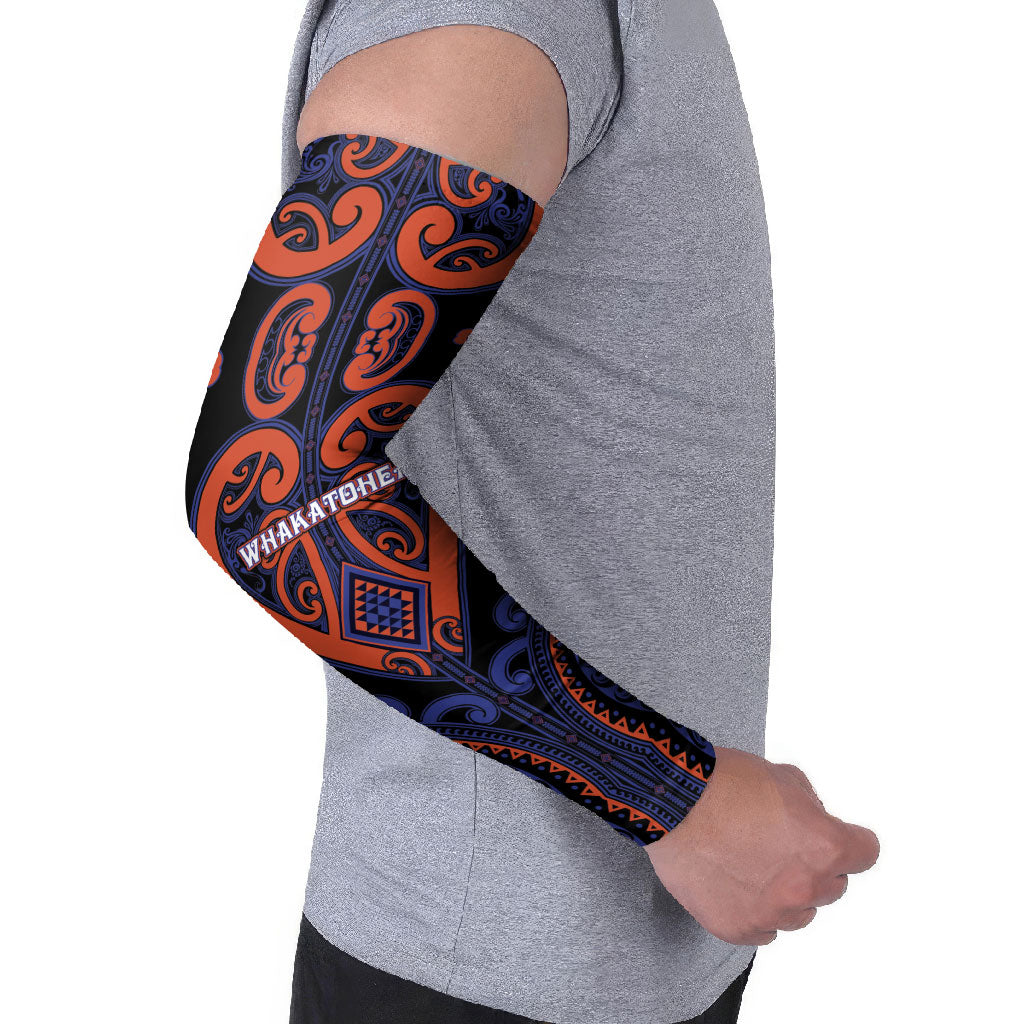 Custom Aotearoa Whakatohea Arm Sleeves Maori Tribal Pattern
