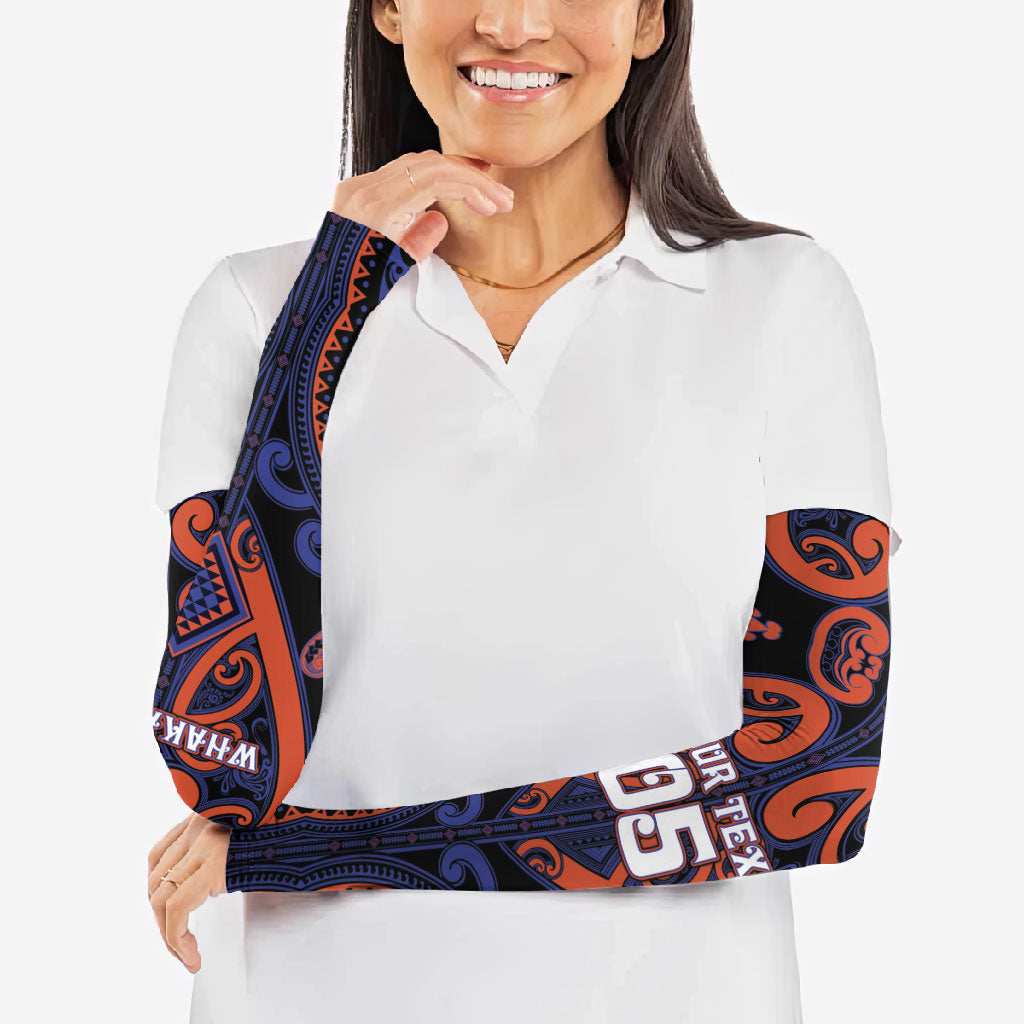 Custom Aotearoa Whakatohea Arm Sleeves Maori Tribal Pattern