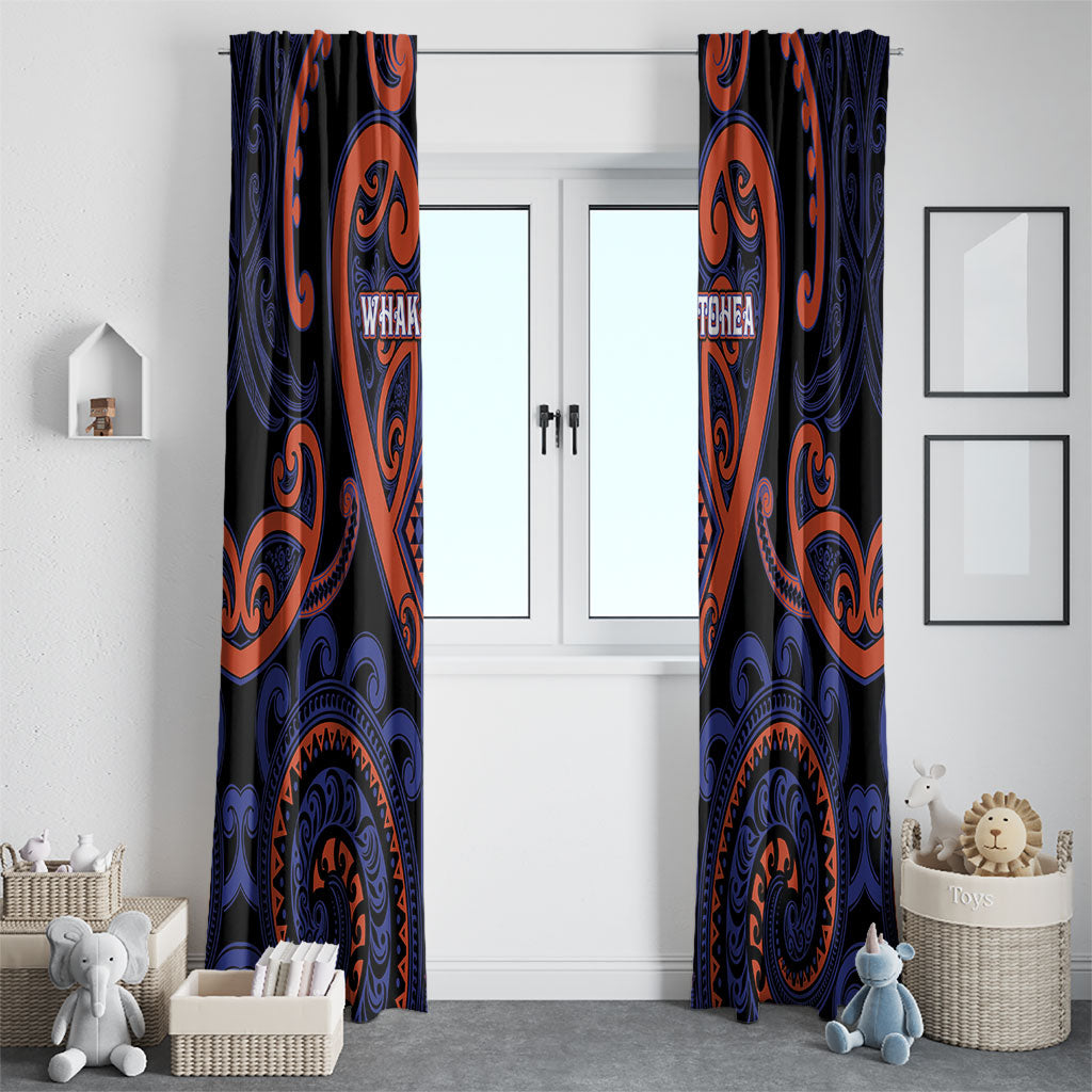 Aotearoa Whakatohea Window Curtain Maori Tribal Pattern LT05 - Polynesian Pride