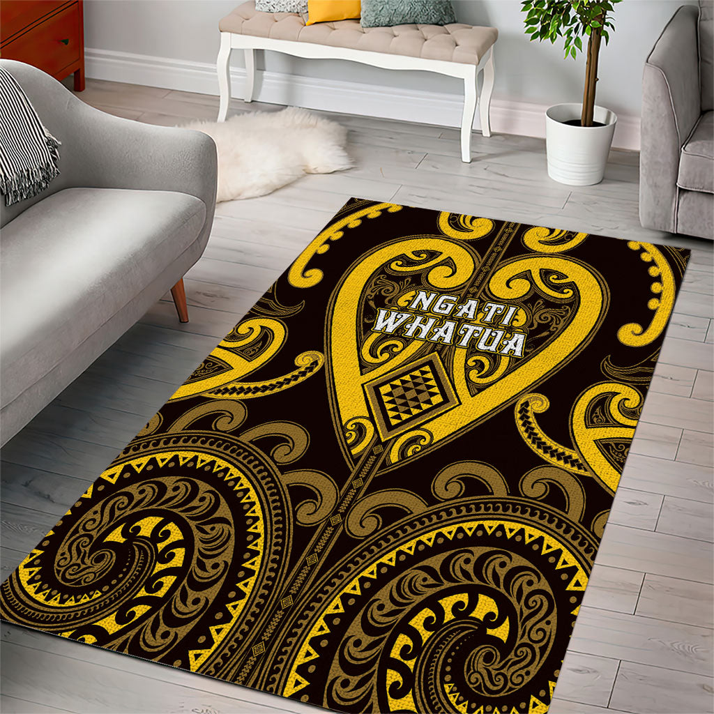 Aotearoa Ngati Whatua Area Rug Maori Tribal Pattern