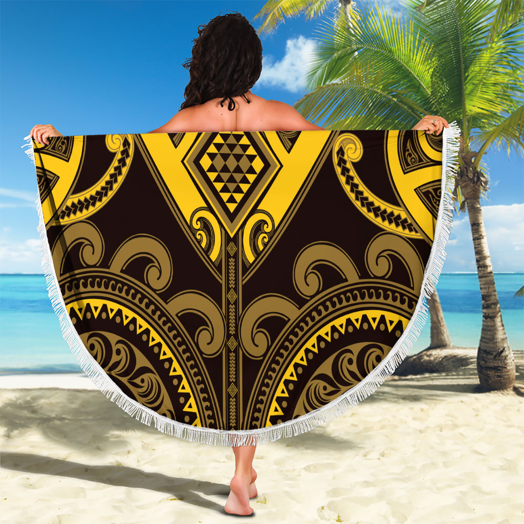 Aotearoa Ngati Whatua Beach Blanket Maori Tribal Pattern