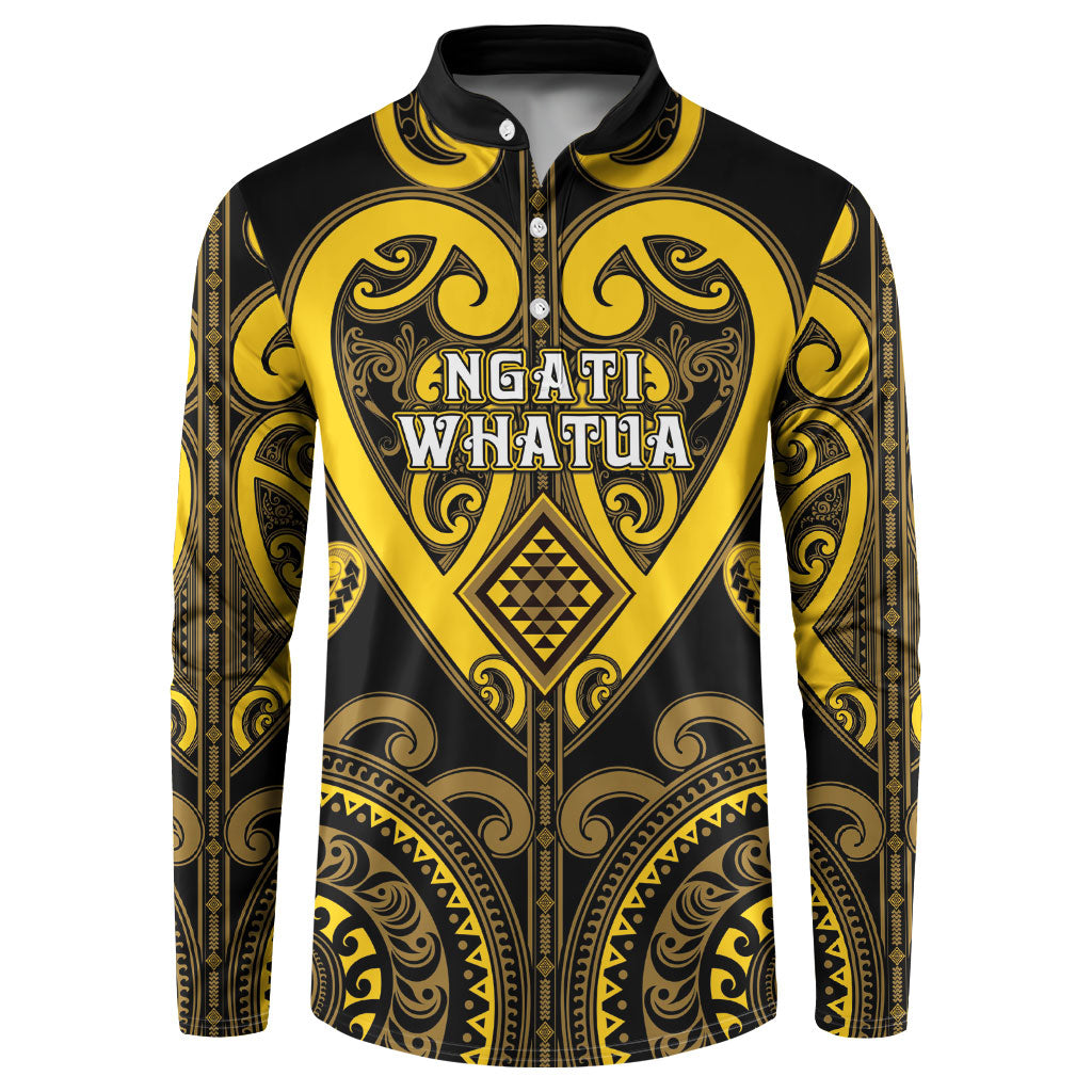 Custom Aotearoa Ngati Whatua Button Sweatshirt Maori Tribal Pattern