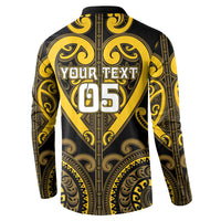 Custom Aotearoa Ngati Whatua Button Sweatshirt Maori Tribal Pattern