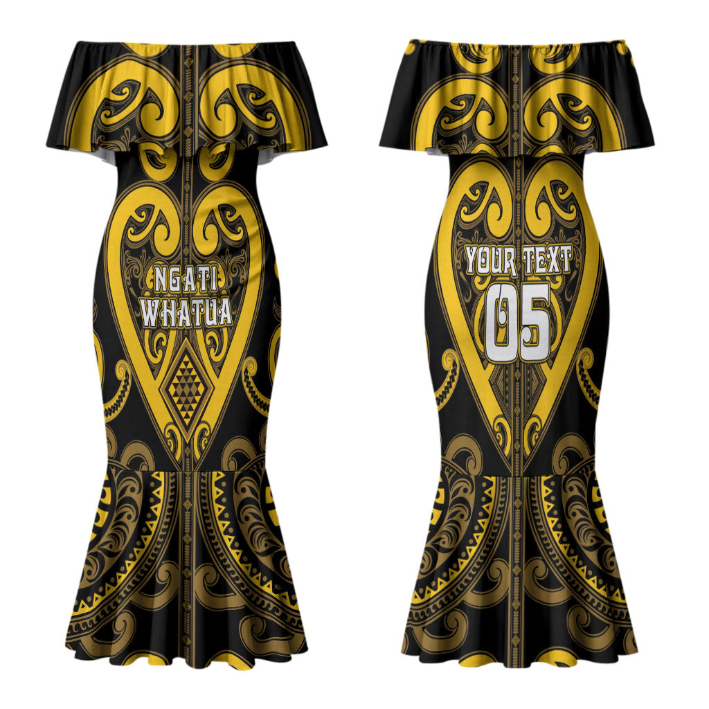 Custom Aotearoa Ngati Whatua Family Matching Mermaid Dress and Hawaiian Shirt Maori Tribal Pattern