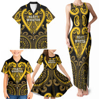 Custom Aotearoa Ngati Whatua Family Matching Tank Maxi Dress and Hawaiian Shirt Maori Tribal Pattern