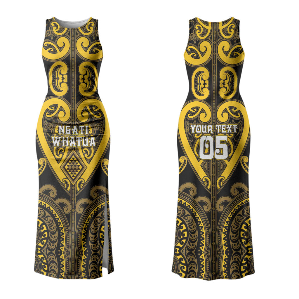 Custom Aotearoa Ngati Whatua Family Matching Tank Maxi Dress and Hawaiian Shirt Maori Tribal Pattern