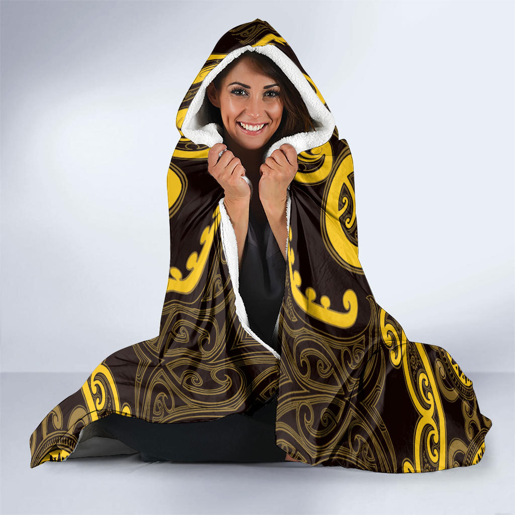 Aotearoa Ngati Whatua Hooded Blanket Maori Tribal Pattern