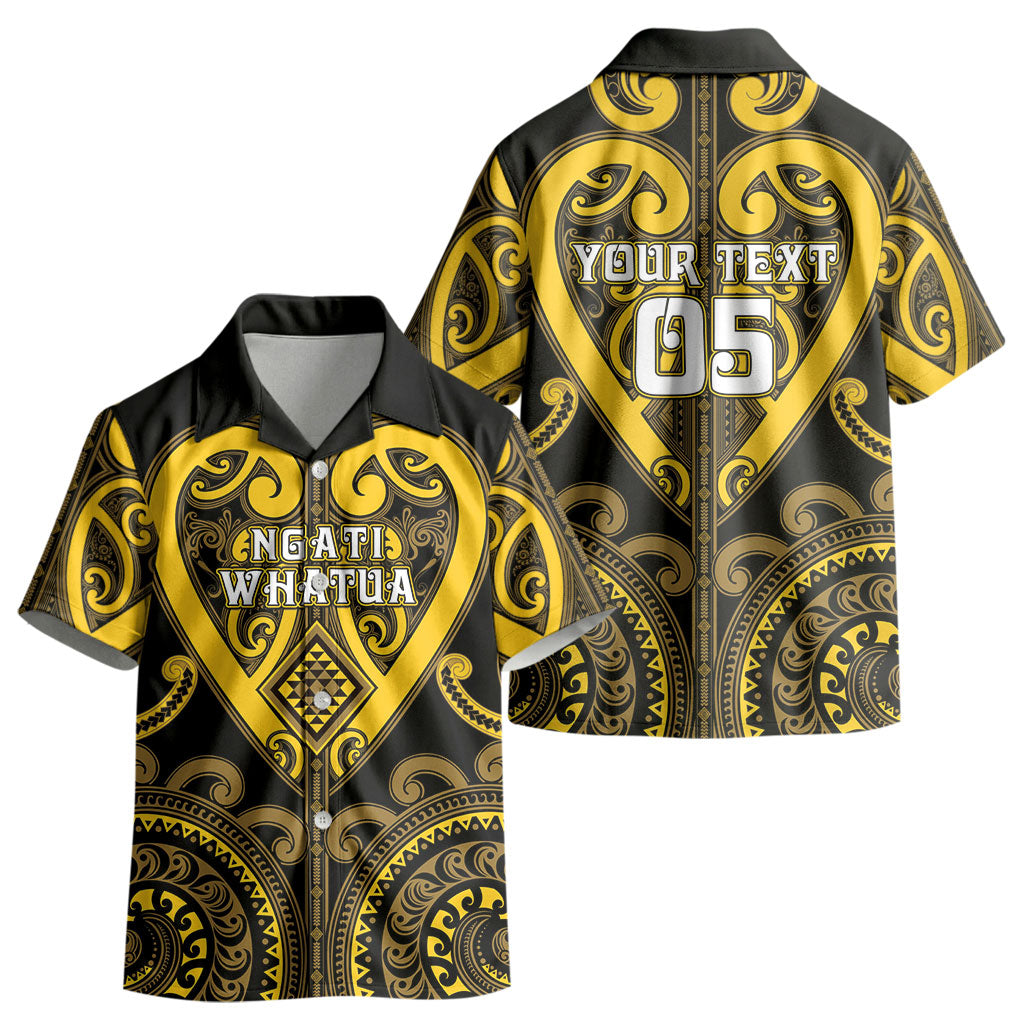 Custom Aotearoa Ngati Whatua Kid Hawaiian Shirt Maori Tribal Pattern