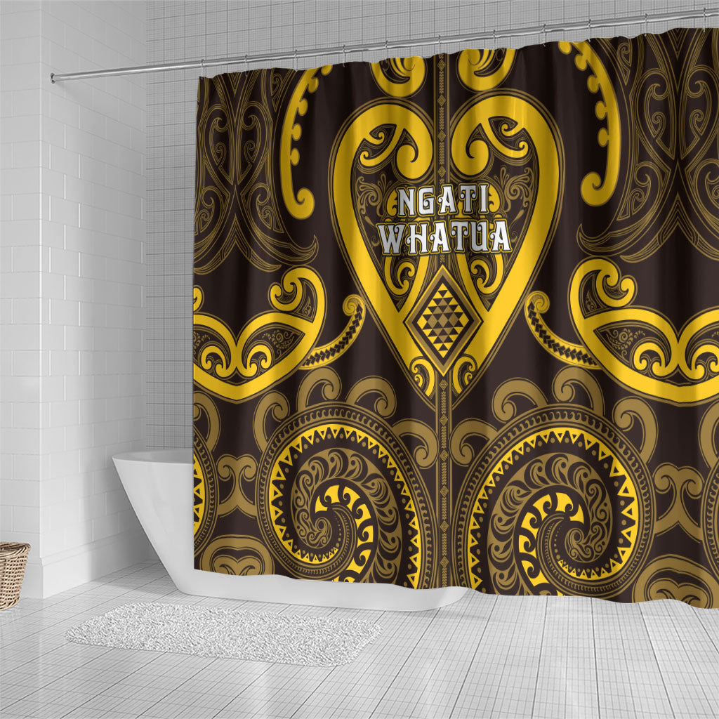 Aotearoa Ngati Whatua Shower Curtain Maori Tribal Pattern