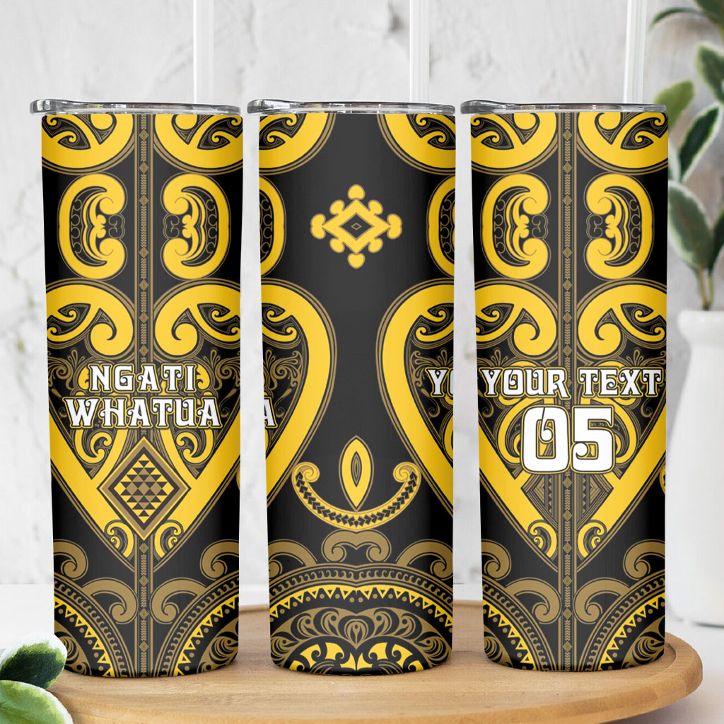 Custom Aotearoa Ngati Whatua Skinny Tumbler Maori Tribal Pattern