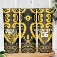 Custom Aotearoa Ngati Whatua Skinny Tumbler Maori Tribal Pattern