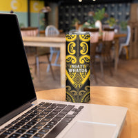Custom Aotearoa Ngati Whatua Skinny Tumbler Maori Tribal Pattern