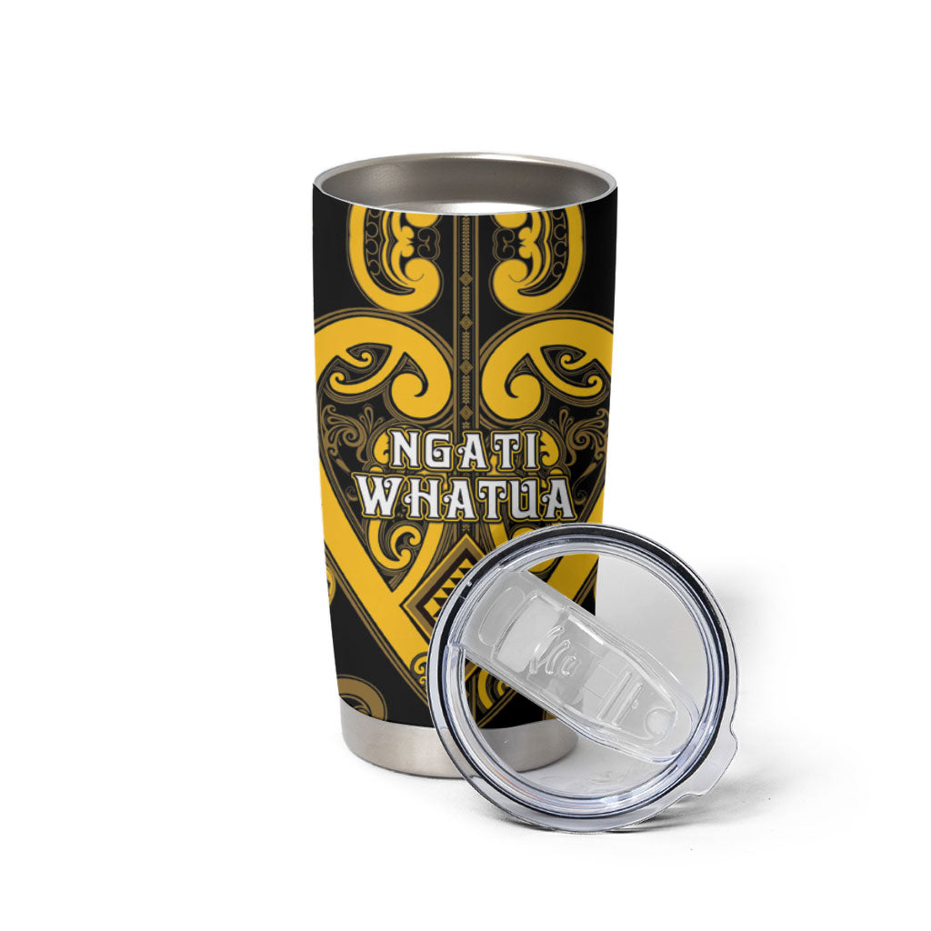 Custom Aotearoa Ngati Whatua Tumbler Cup Maori Tribal Pattern