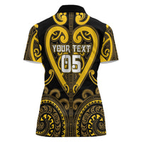 Custom Aotearoa Ngati Whatua Women Polo Shirt Maori Tribal Pattern