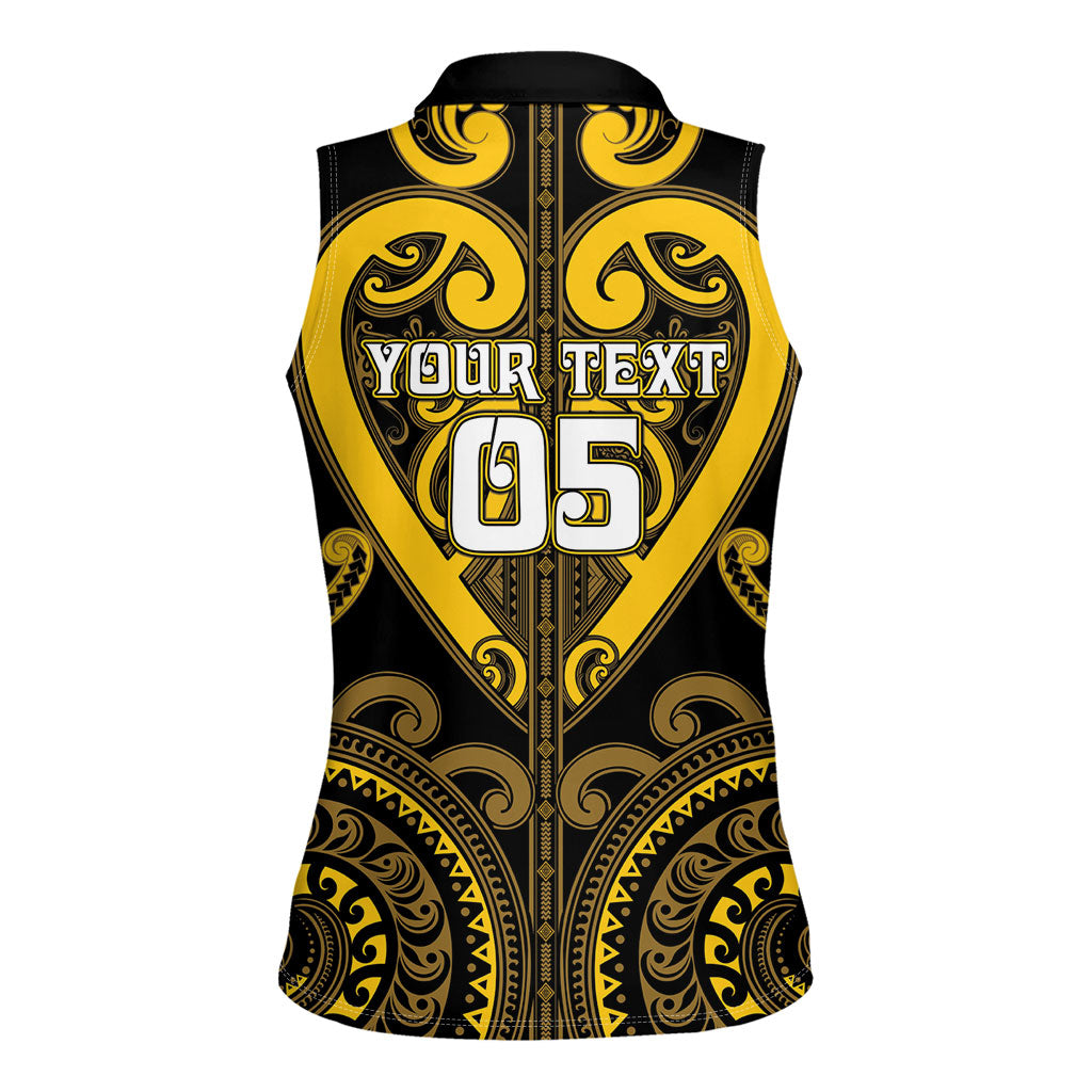 Custom Aotearoa Ngati Whatua Women Sleeveless Polo Shirt Maori Tribal Pattern