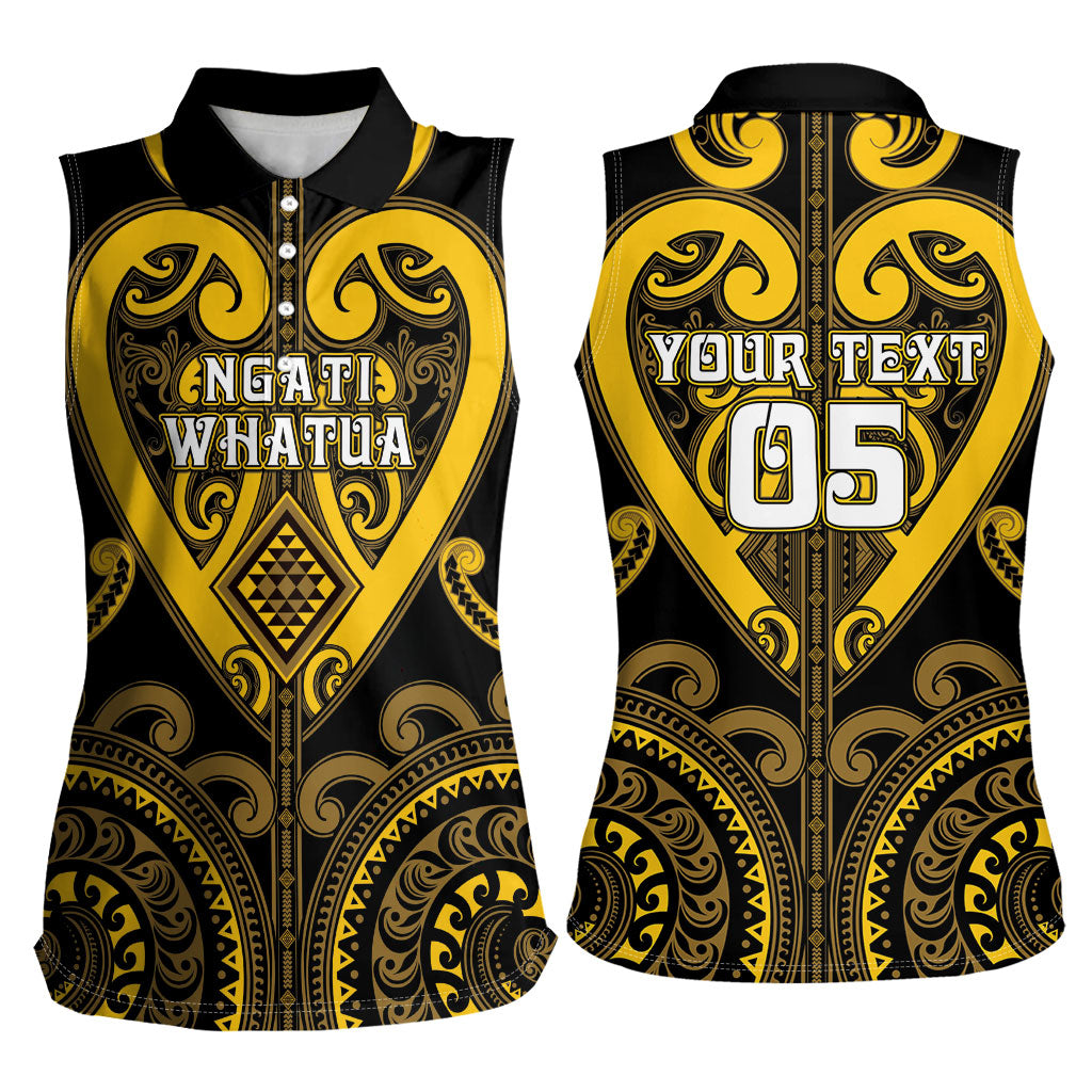 Custom Aotearoa Ngati Whatua Women Sleeveless Polo Shirt Maori Tribal Pattern