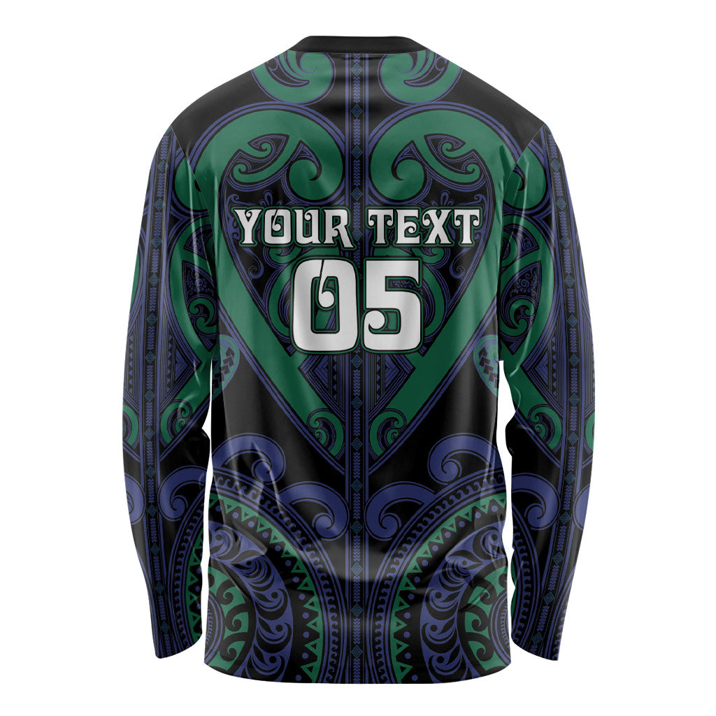 Custom Aotearoa Ngati Pikiao Long Sleeve Shirt Maori Tribal Pattern LT05 - Polynesian Pride