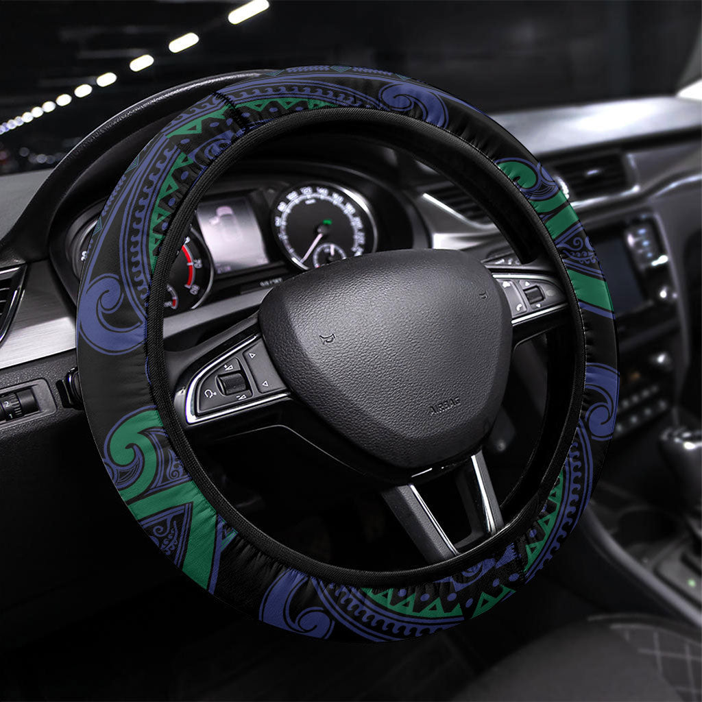 Aotearoa Ngati Pikiao Steering Wheel Cover Maori Tribal Pattern