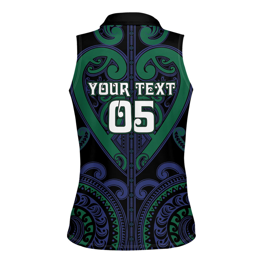 Custom Aotearoa Ngati Pikiao Women Sleeveless Polo Shirt Maori Tribal Pattern LT05 - Polynesian Pride
