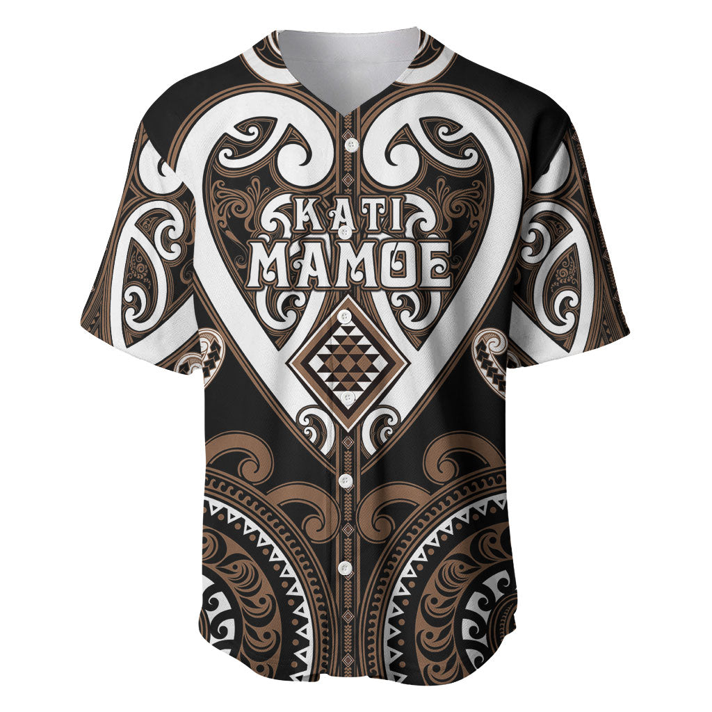 Custom Aotearoa Kati Mamoe Baseball Jersey Maori Tribal Pattern