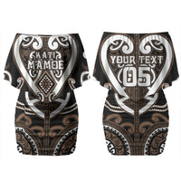 Custom Aotearoa Kati Mamoe Couples Matching Off Shoulder Short Dress and Hawaiian Shirt Maori Tribal Pattern LT05 - Polynesian Pride