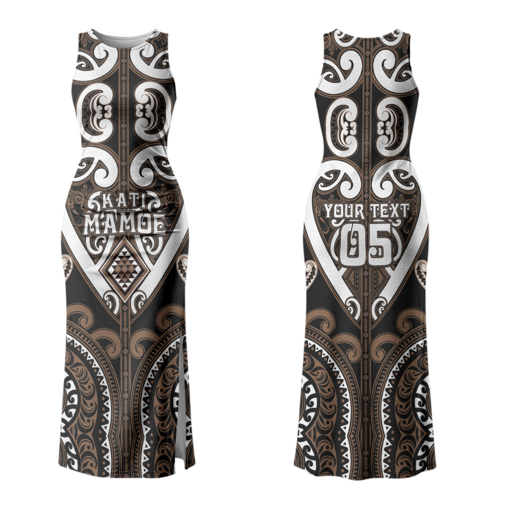 Custom Aotearoa Kati Mamoe Couples Matching Tank Maxi Dress and Hawaiian Shirt Maori Tribal Pattern LT05 - Polynesian Pride