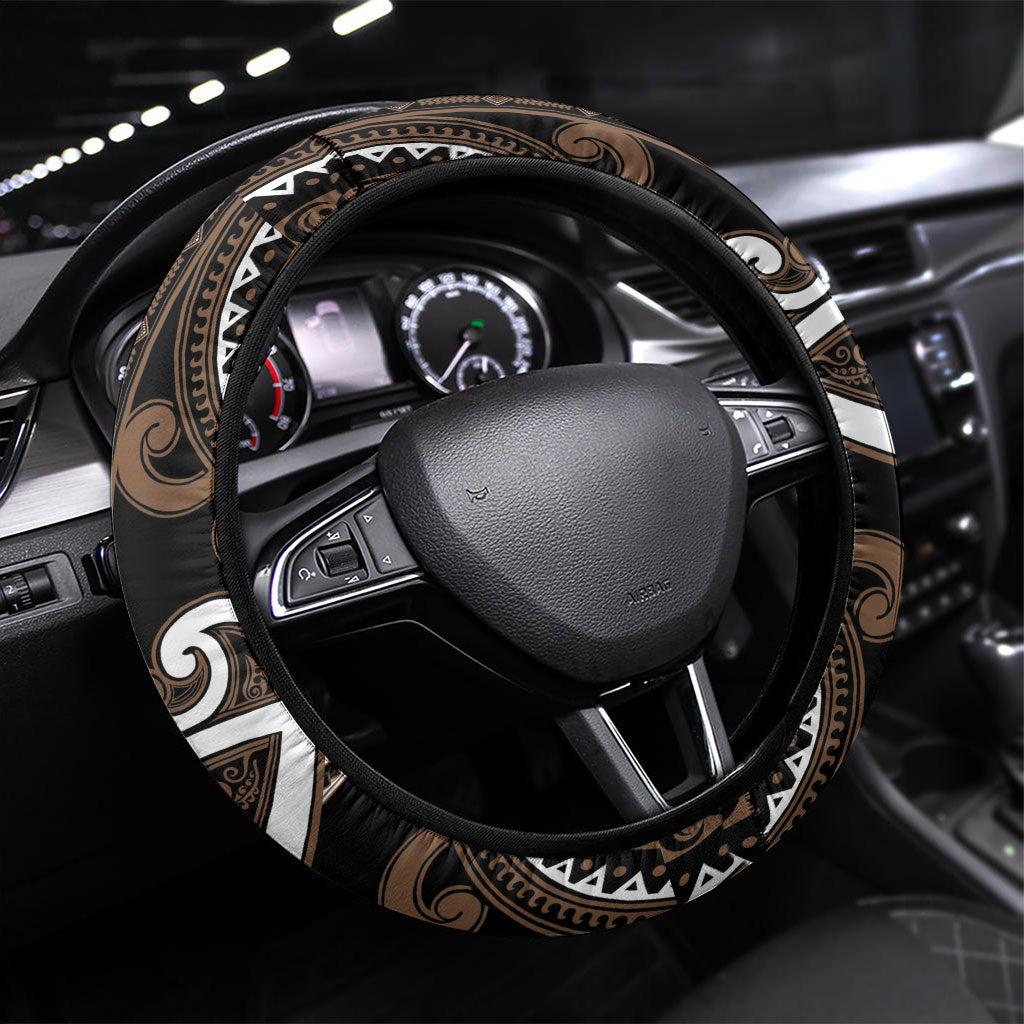 Aotearoa Kati Mamoe Steering Wheel Cover Maori Tribal Pattern