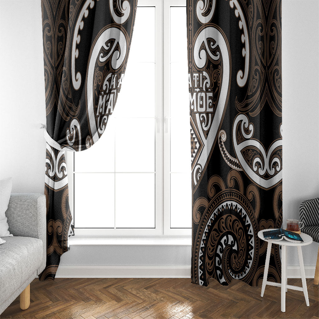 Aotearoa Kati Mamoe Window Curtain Maori Tribal Pattern LT05 - Polynesian Pride