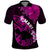Hawaii Maui Polo Shirt Polynesian Fish Hook Hibiscus Pink Version LT05 Pink - Polynesian Pride