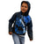 Personalized Hawaii Maui Kid Hoodie Polynesian Fish Hook Hibiscus Blue Version LT05 - Polynesian Pride