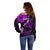 Hawaii Maui Off Shoulder Sweater Polynesian Fish Hook Hibiscus Purple Version LT05 - Polynesian Pride