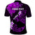Personalized Hawaii Maui Polo Shirt Polynesian Fish Hook Hibiscus Purple Version LT05 - Polynesian Pride