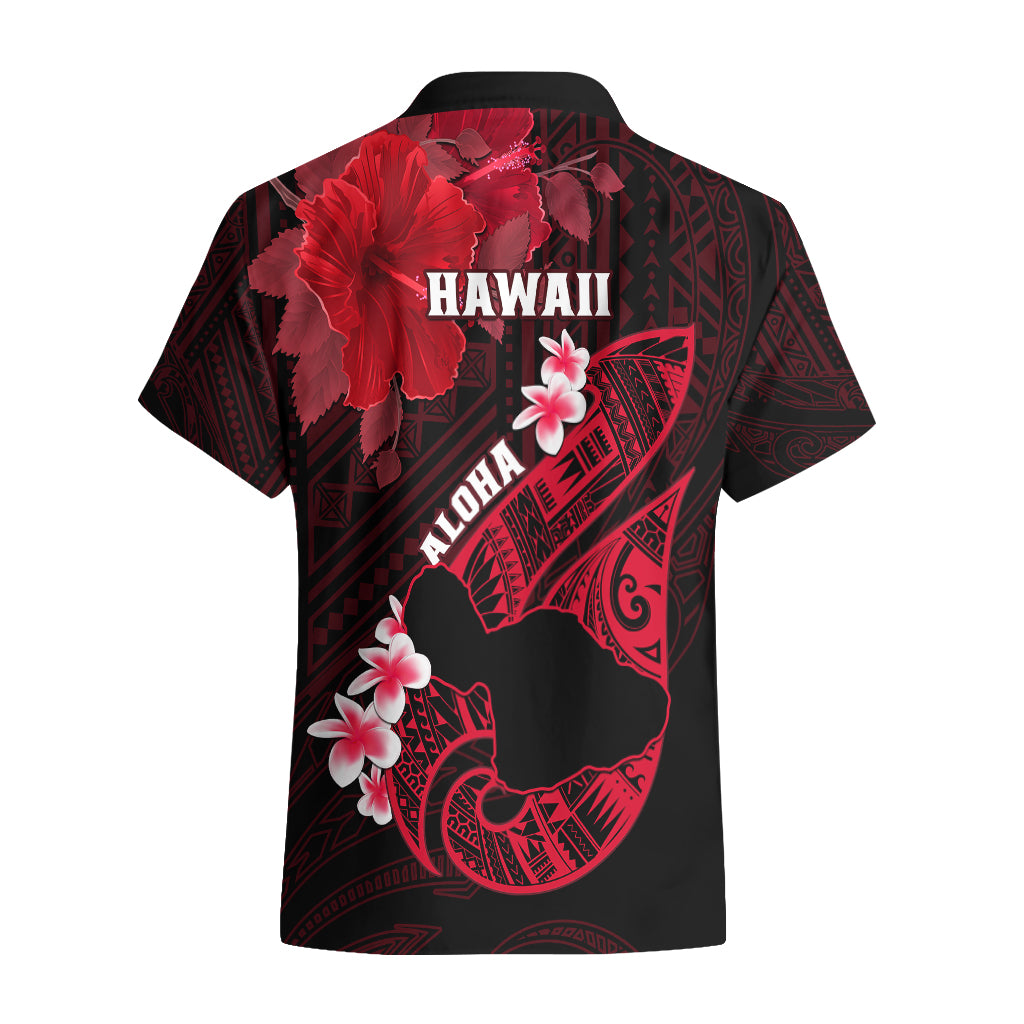 Hawaii Maui Hawaiian Shirt Polynesian Fish Hook Hibiscus Red Version LT05 - Polynesian Pride
