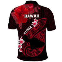 Hawaii Maui Polo Shirt Polynesian Fish Hook Hibiscus Red Version LT05 - Polynesian Pride