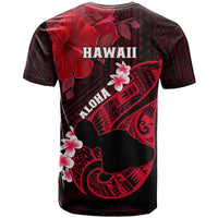 Hawaii Maui T Shirt Polynesian Fish Hook Hibiscus Red Version LT05 - Polynesian Pride