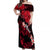 Personalized Hawaii Maui Off Shoulder Maxi Dress Polynesian Fish Hook Hibiscus Red Version LT05 Women Red - Polynesian Pride