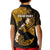 Personalized Hawaii Maui Kid Polo Shirt Polynesian Fish Hook Hibiscus Gold Version LT05 - Polynesian Pride