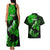 Hawaii Maui Couples Matching Tank Maxi Dress and Hawaiian Shirt Polynesian Fish Hook Hibiscus Green Version LT05 - Polynesian Pride