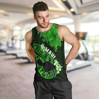 Hawaii Maui Men Tank Top Polynesian Fish Hook Hibiscus Green Version LT05 - Polynesian Pride