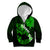 Personalized Hawaii Maui Kid Hoodie Polynesian Fish Hook Hibiscus Green Version LT05 Zip Hoodie Green - Polynesian Pride