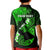 Personalized Hawaii Maui Kid Polo Shirt Polynesian Fish Hook Hibiscus Green Version LT05 - Polynesian Pride