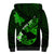 Personalized Hawaii Maui Sherpa Hoodie Polynesian Fish Hook Hibiscus Green Version LT05 - Polynesian Pride