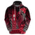 Personalized Hawaii Hoodie Hammerhead Shark Kakau Polynesian Tribal Red LT05 - Polynesian Pride