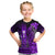 Personalized Hawaii Kid T Shirt Hammerhead Shark Kakau Polynesian Tribal Purple LT05 Purple - Polynesian Pride