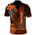 Personalized Hawaii Polo Shirt Hammerhead Shark Kakau Polynesian Tribal Orange LT05 - Polynesian Pride