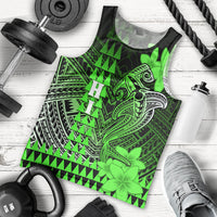 Personalized Hawaii Men Tank Top Hammerhead Shark Kakau Polynesian Tribal Green LT05 Green - Polynesian Pride