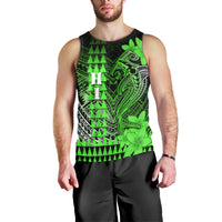 Personalized Hawaii Men Tank Top Hammerhead Shark Kakau Polynesian Tribal Green LT05 - Polynesian Pride