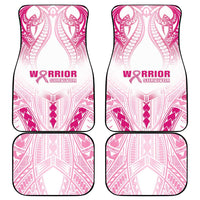 Breast Cancer Pink Out Car Mats Polynesian Art Tattoo White Version